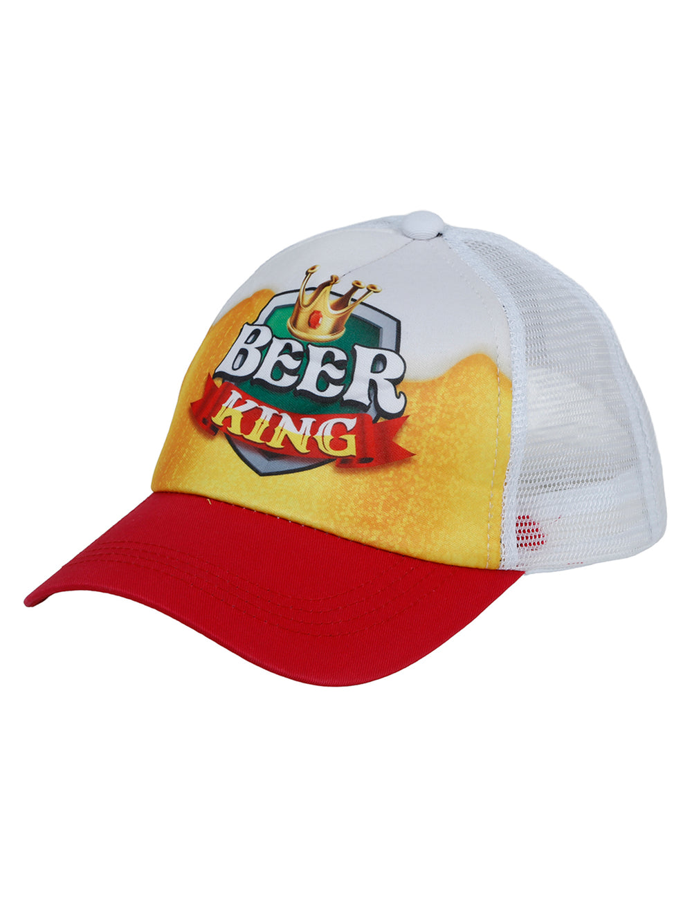 Vue de profil de la casquette Beer king pour adulte