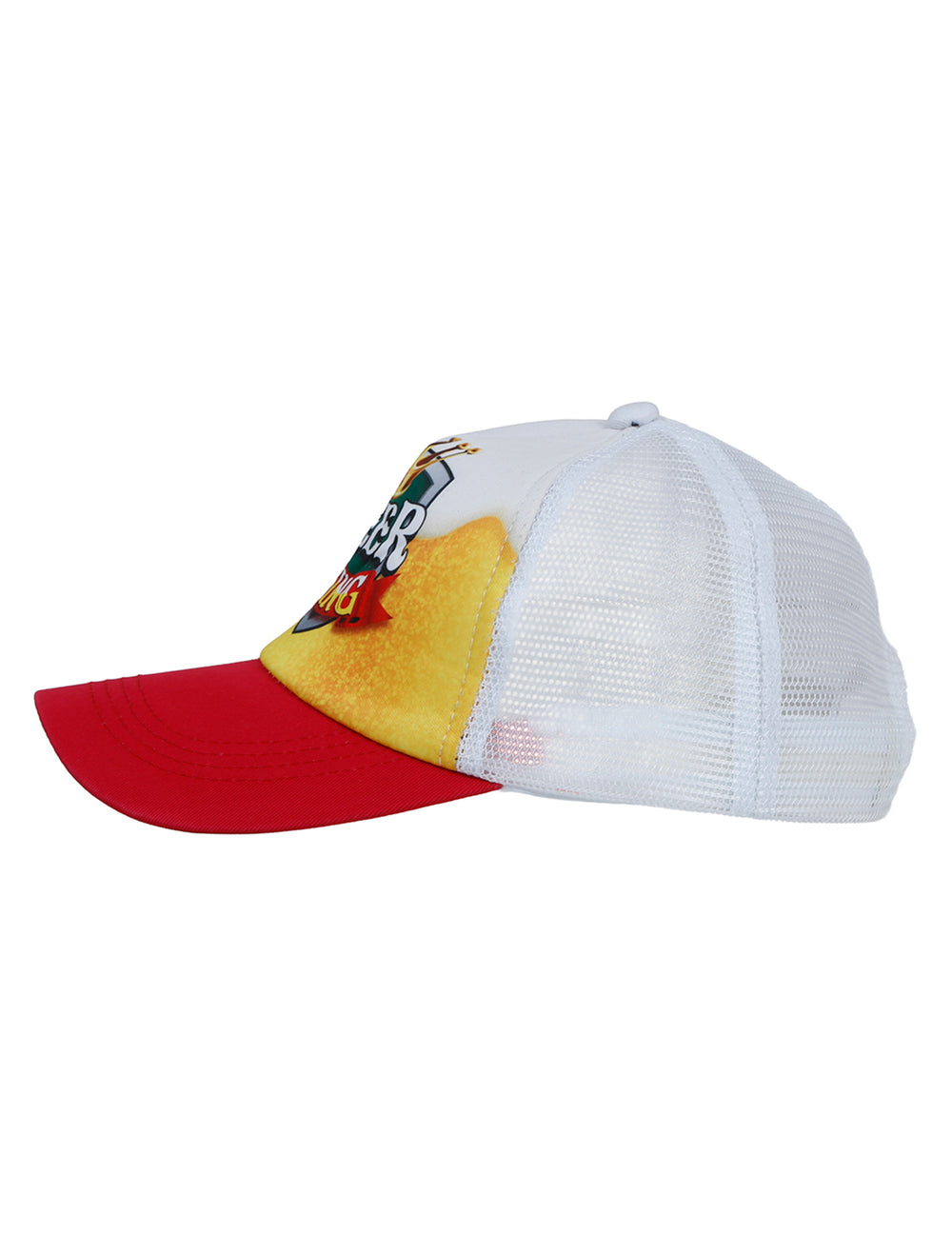 Vue de profil de la casquette Beer king