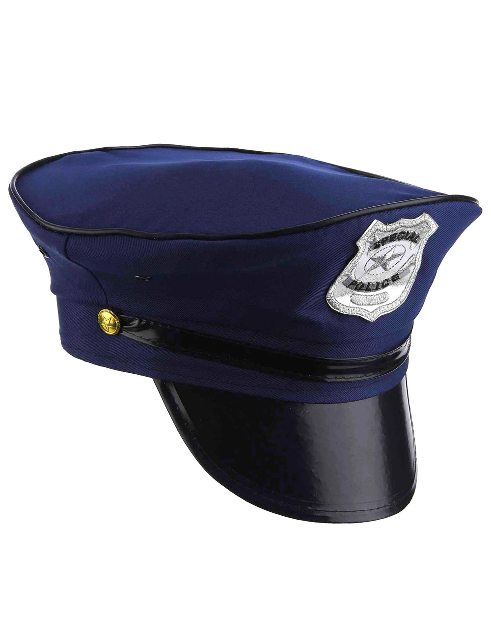 Vue de profil de la casquette de policier pour adulte