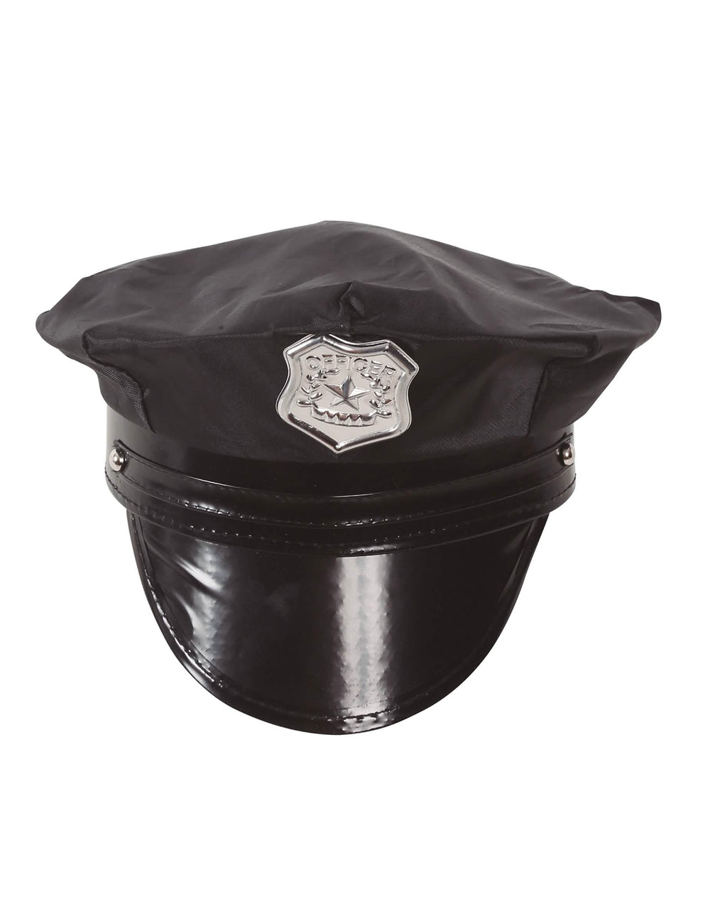 Vista frontal da boné de polícia para criança