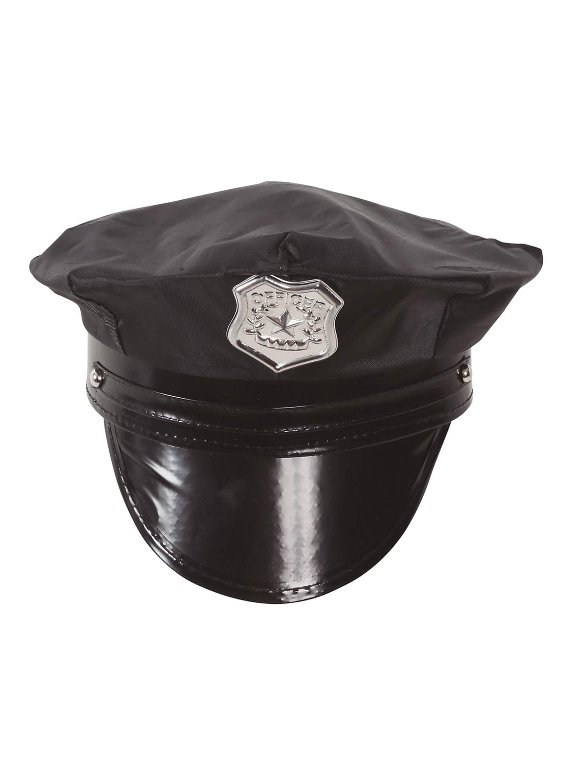 Vista frontal da boné de polícia para criança