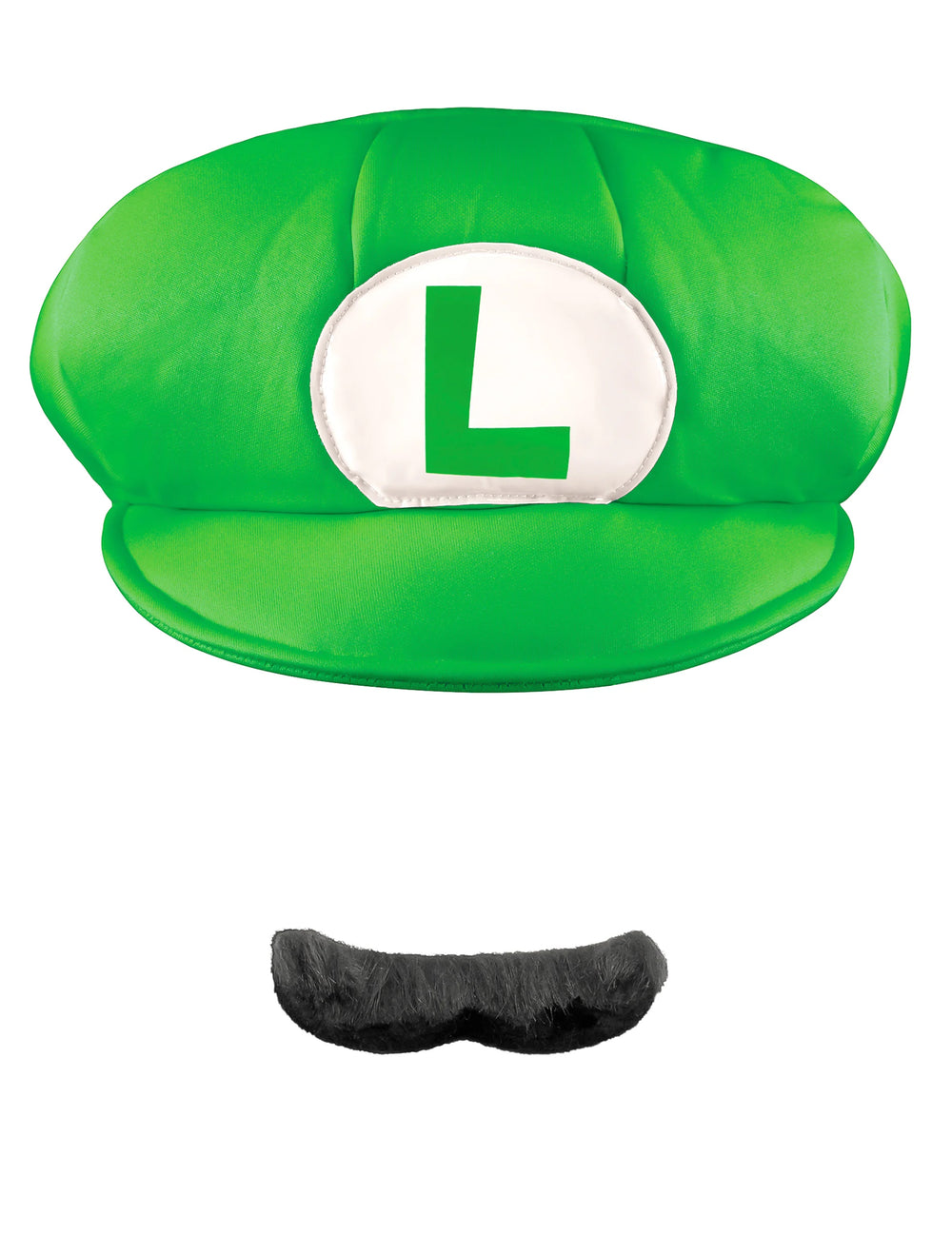 Vue de face de la casquette et moustache Luigi™