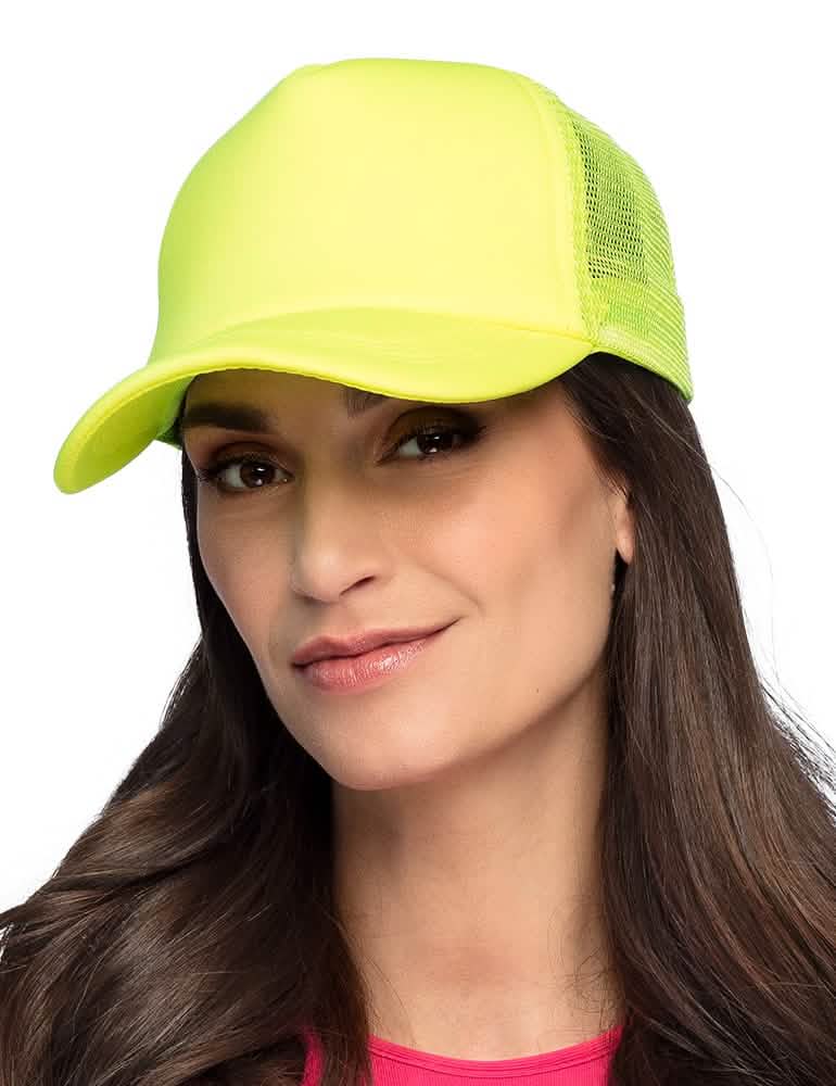 Boné amarelo néon para adultos	