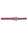 Cinto com lantejoulas rosa com fivela de strass para adulto