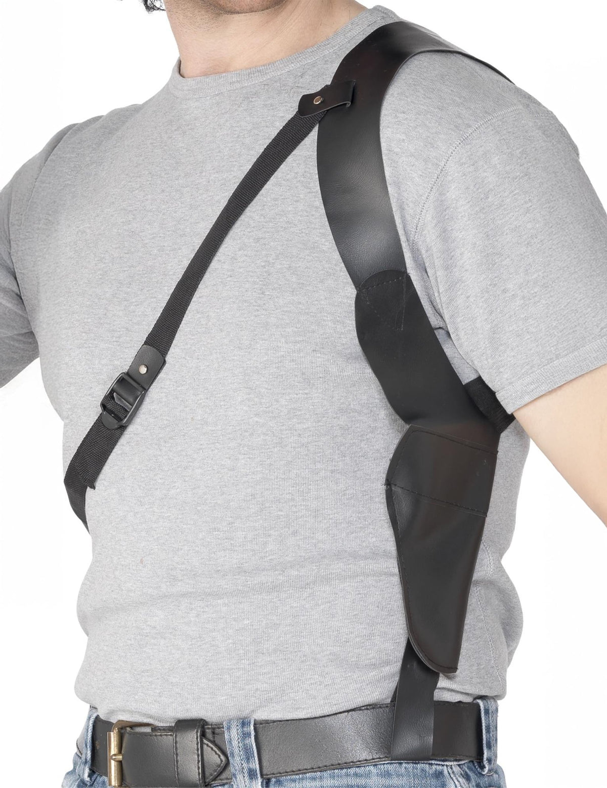 Vue de profil de l'étui de la ceinture épaule de policier