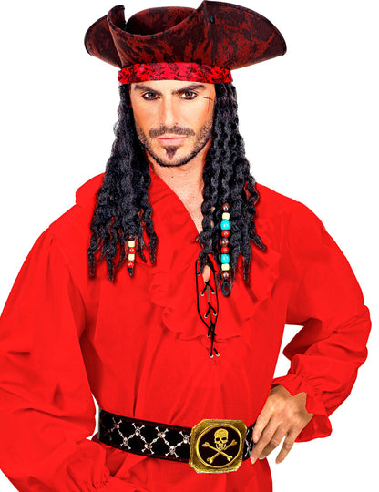 Détail de la boucle de la ceinture pirate pour femme