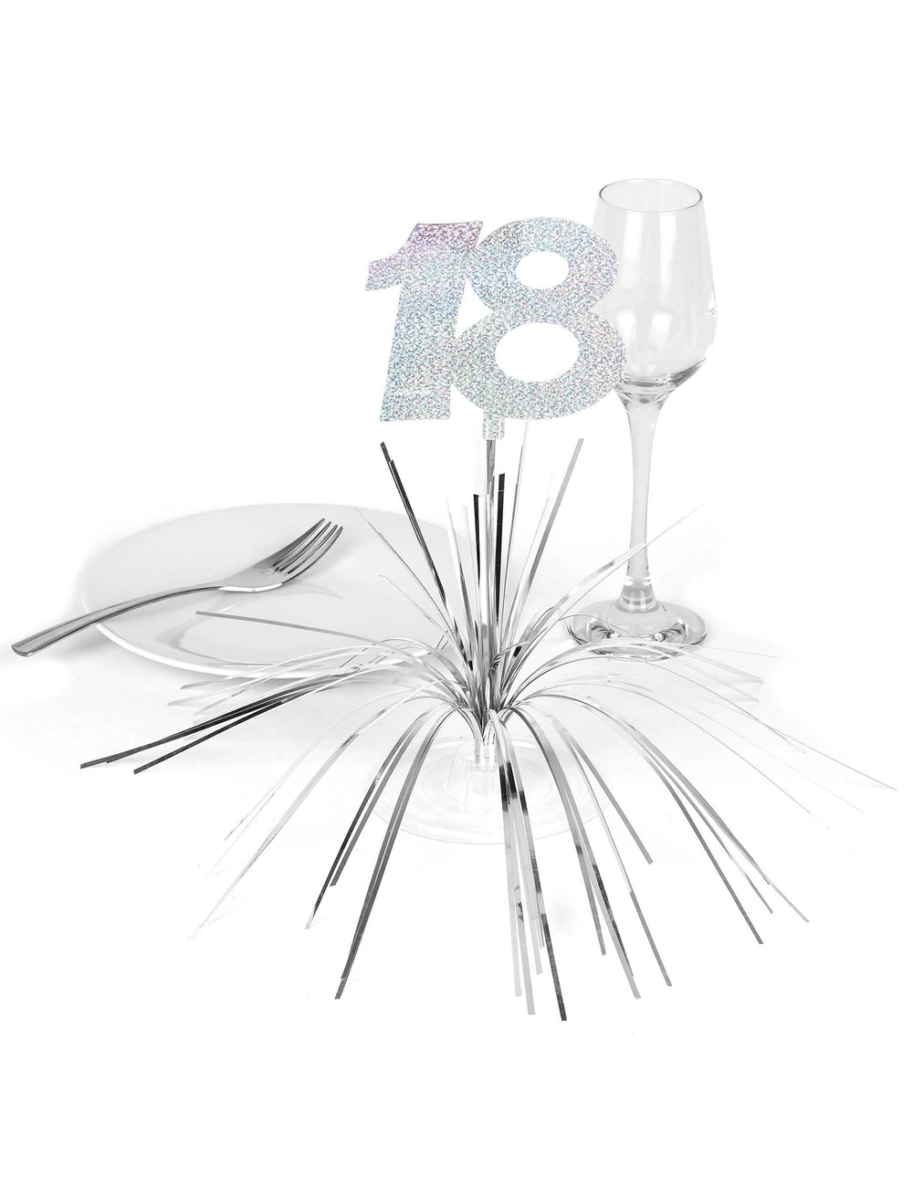 Encenação numa mesa do centro de mesa 18 anos