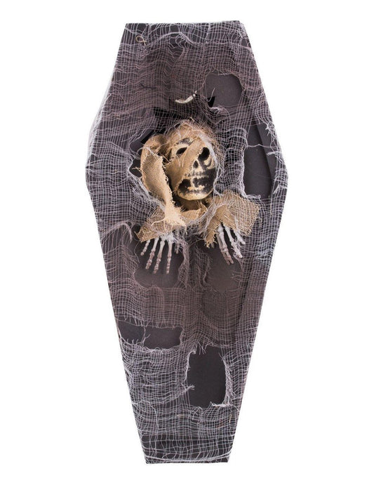 Caixão esqueleto 41 cm Halloween