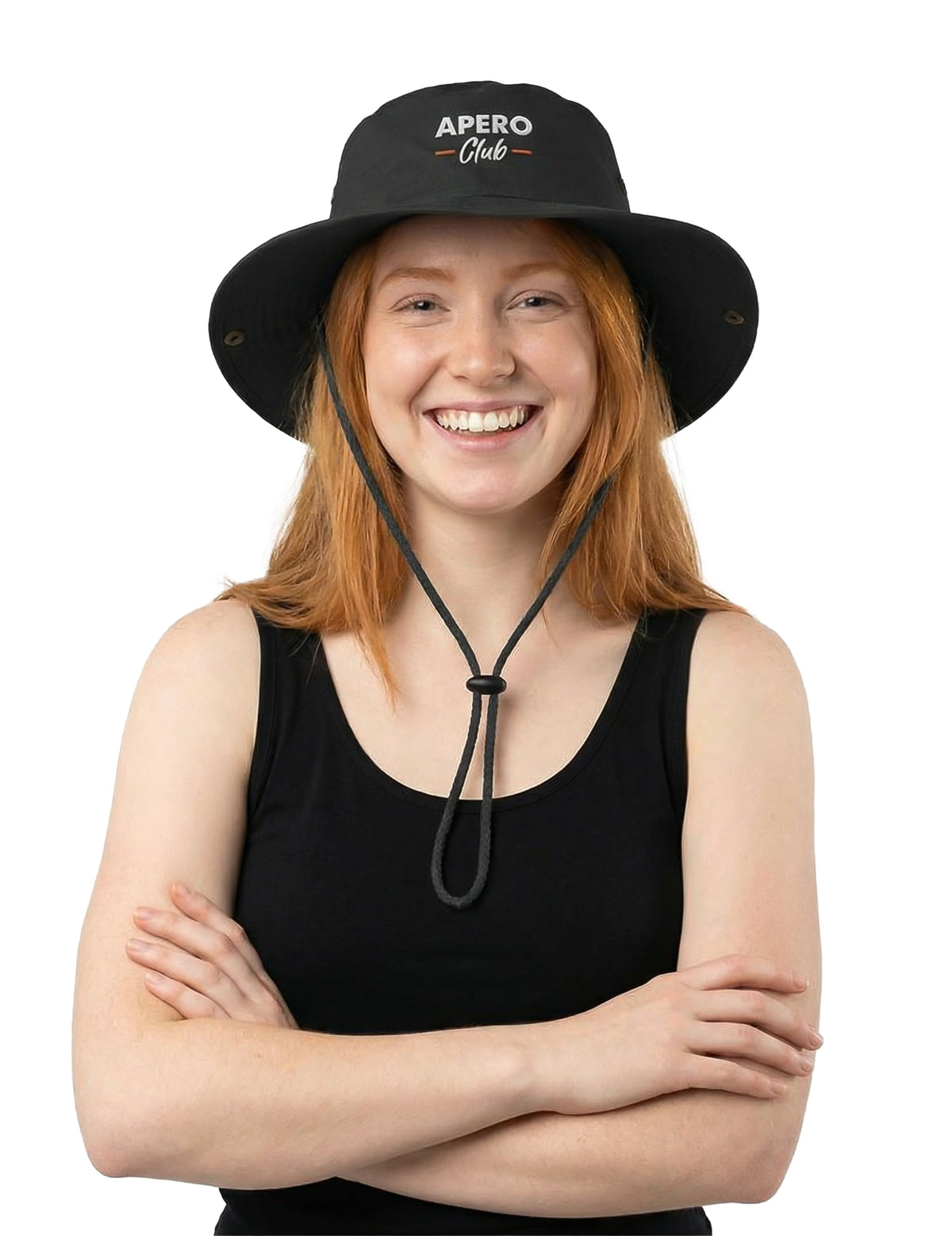 Chapeau à cordon Apero Club pour adulte noir