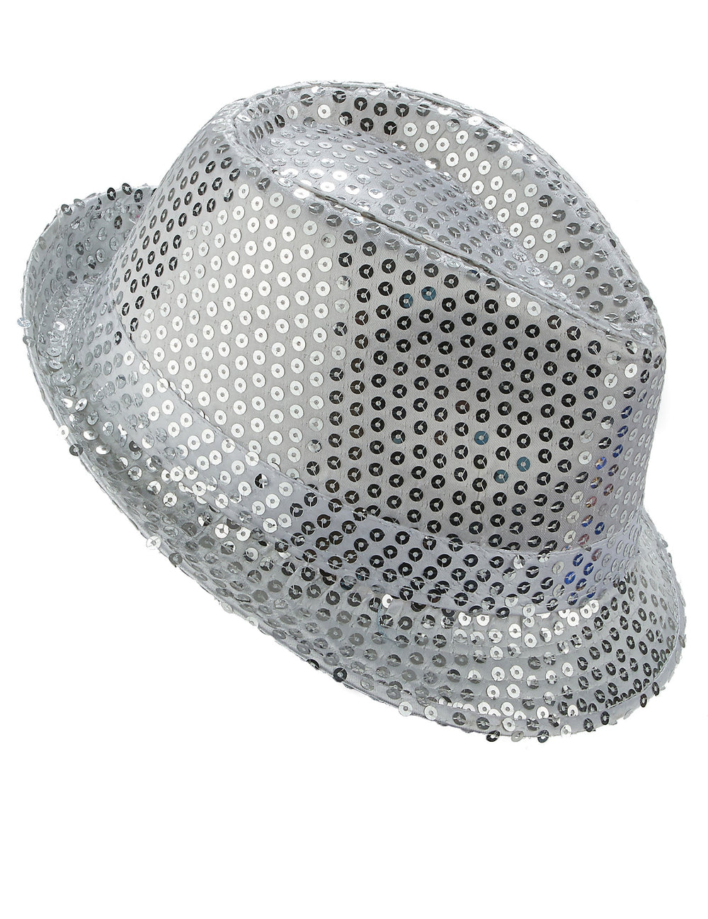 Vue de profil du chapeau borsalino à sequins