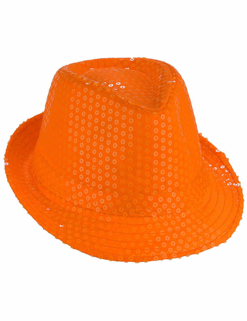 Vue de profil du chapeau borsalino à sequins