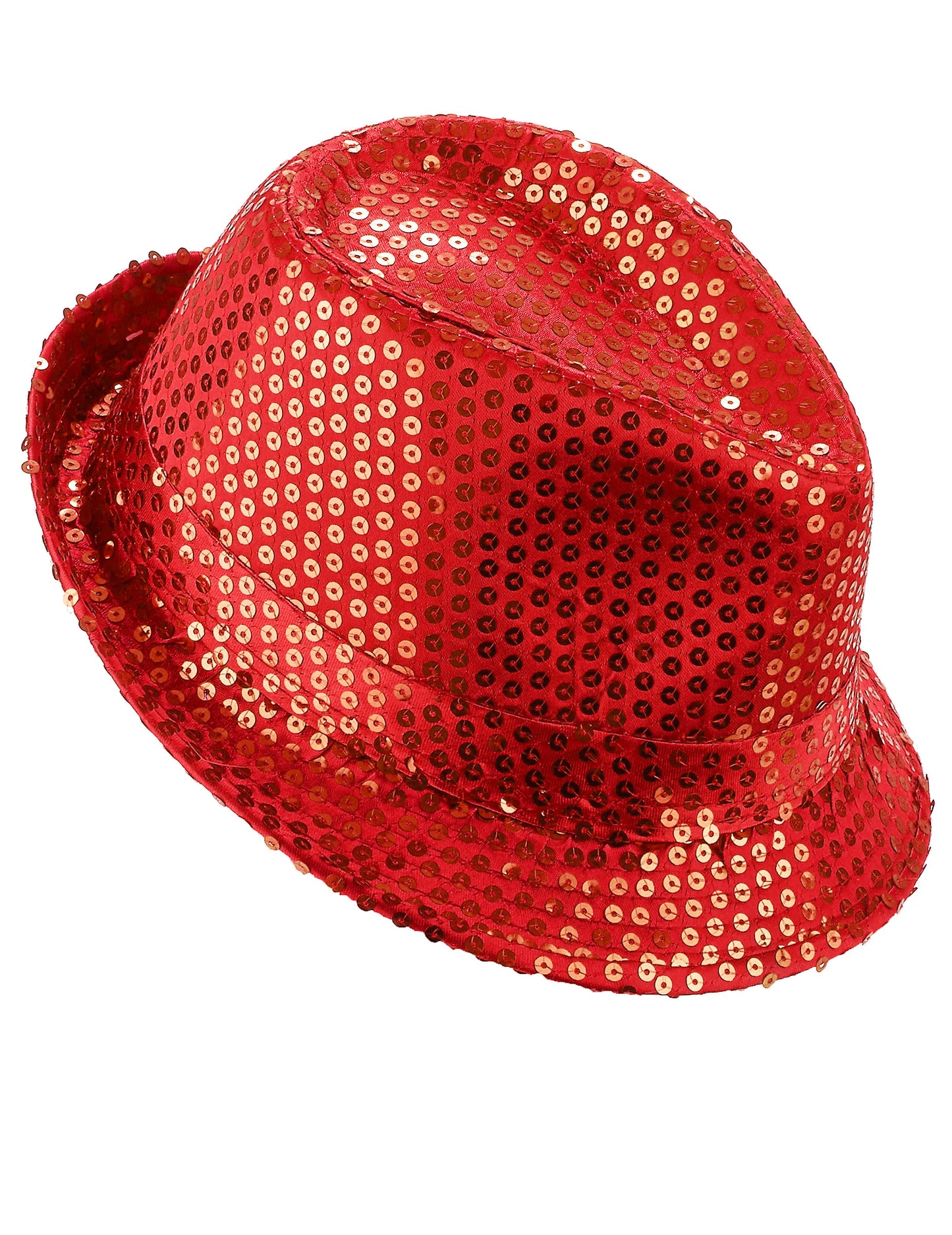 Chapéu vermelho com lantejoulas