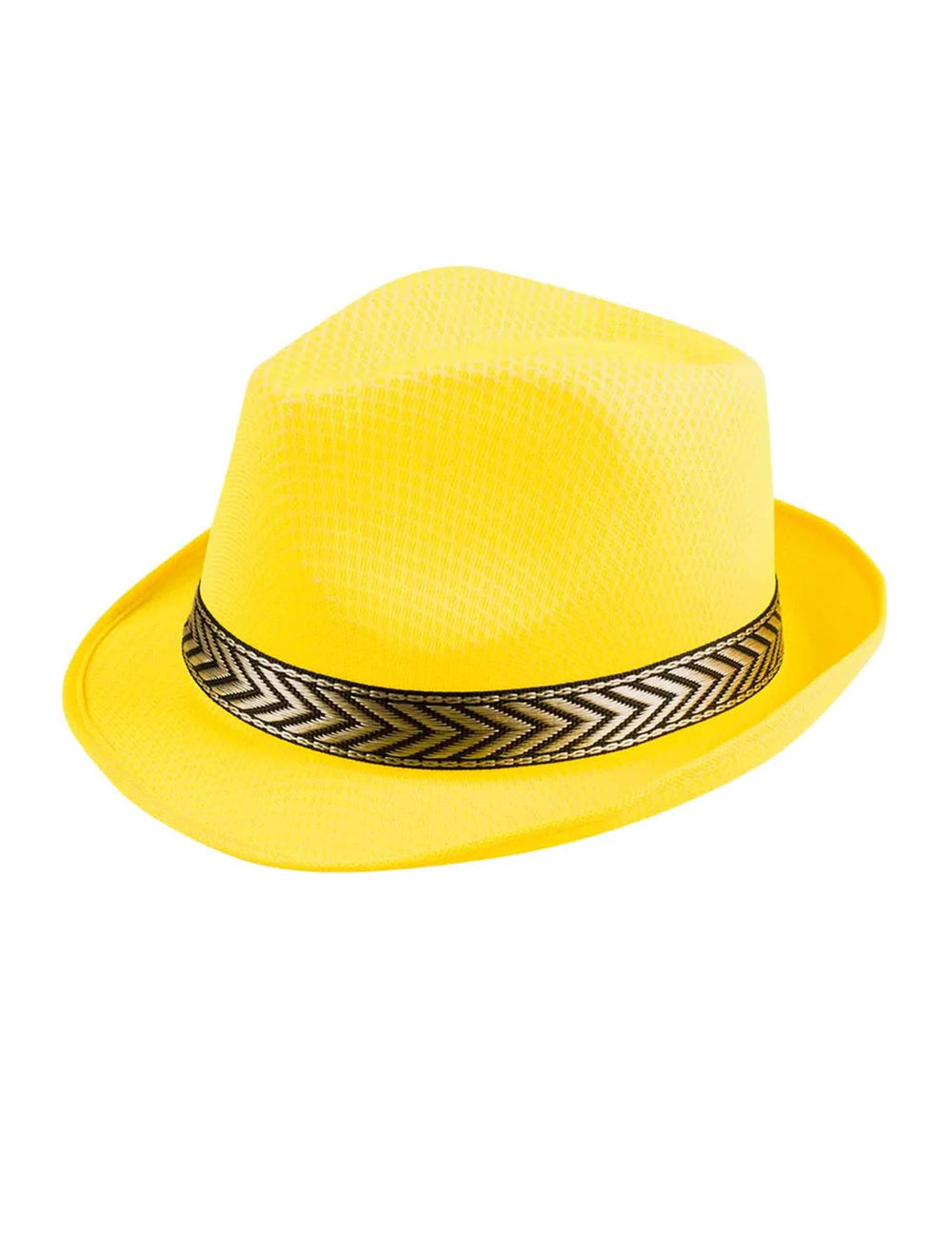 Vista de perfil do chapéu borsalino trilby para adulto