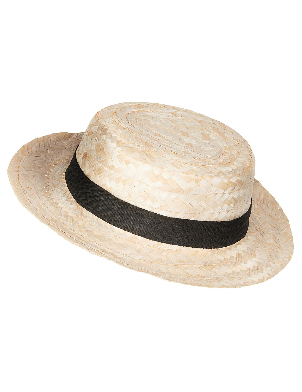Vue de profil du chapeau canotier