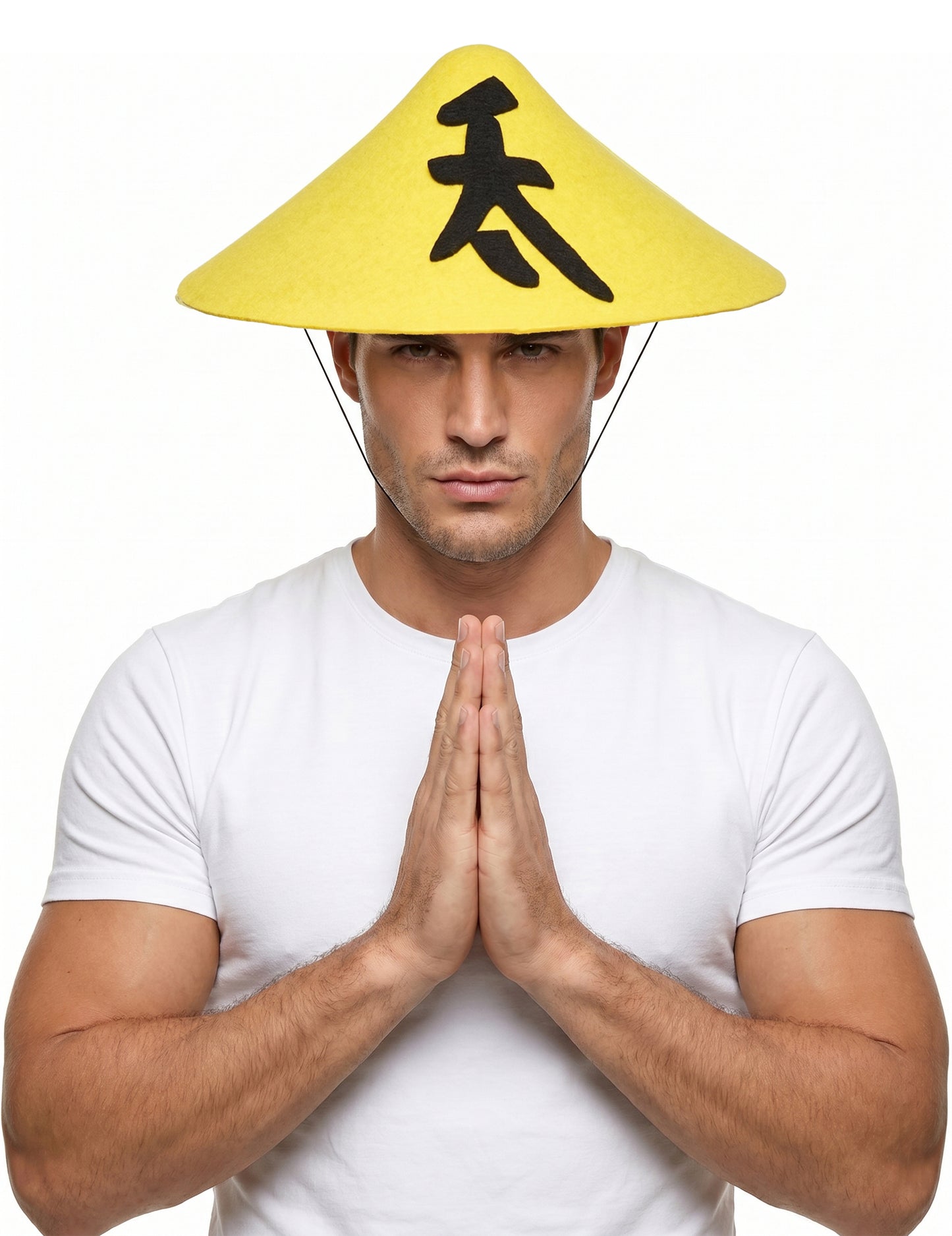 Chapéu chinês amarelo adulto