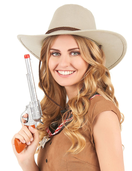 Chapéu cowboy luxo bege adulto