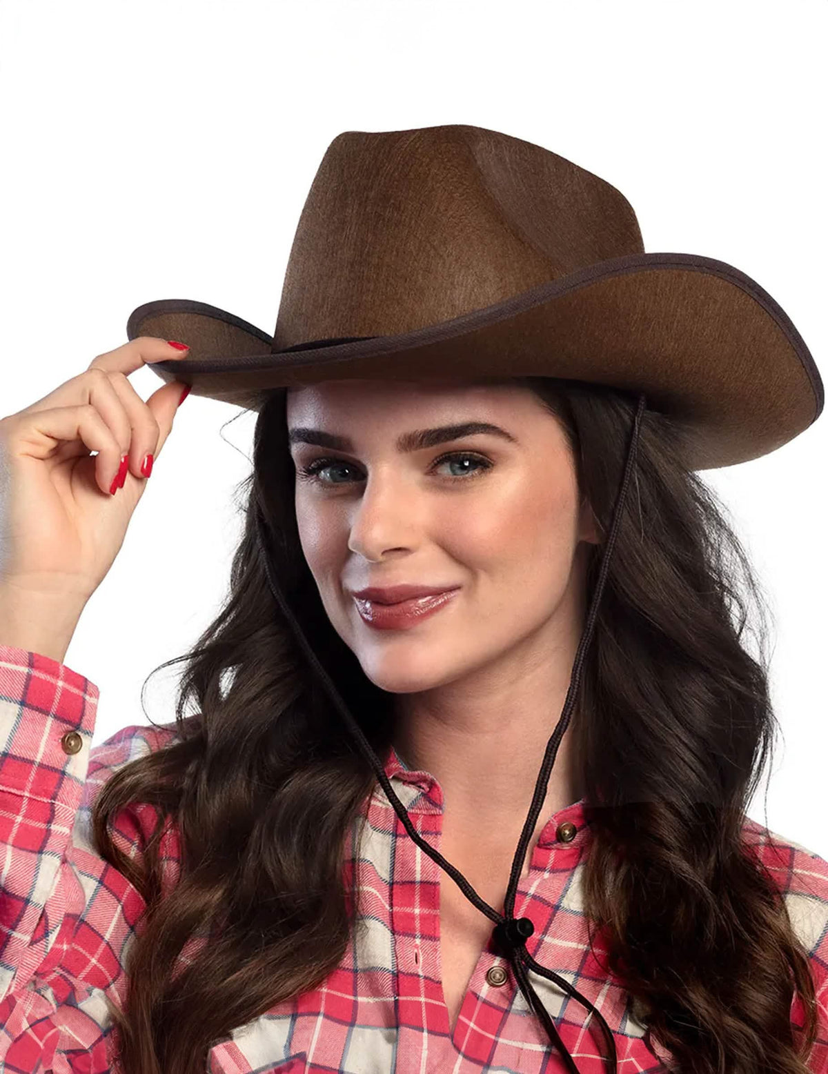 Chapéu de cowboy para adulto castanho