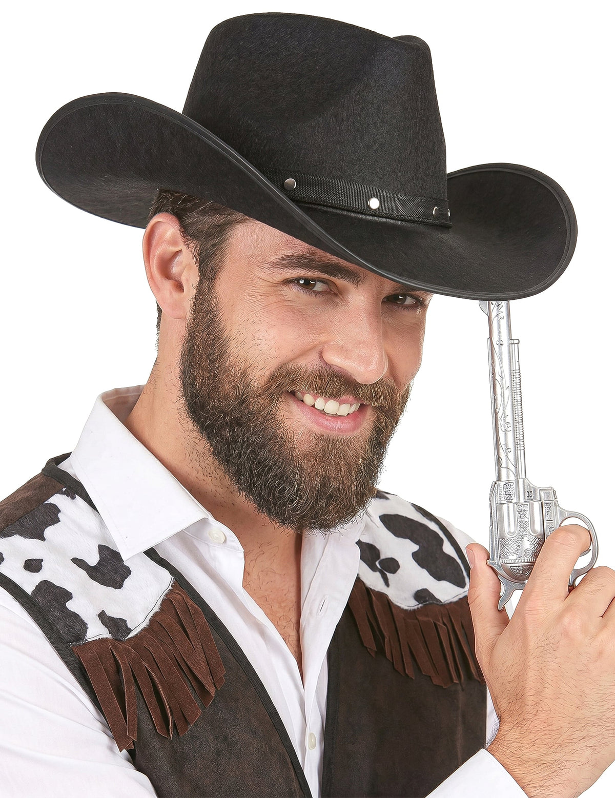 Chapéu preto de Cowboy para adulto
