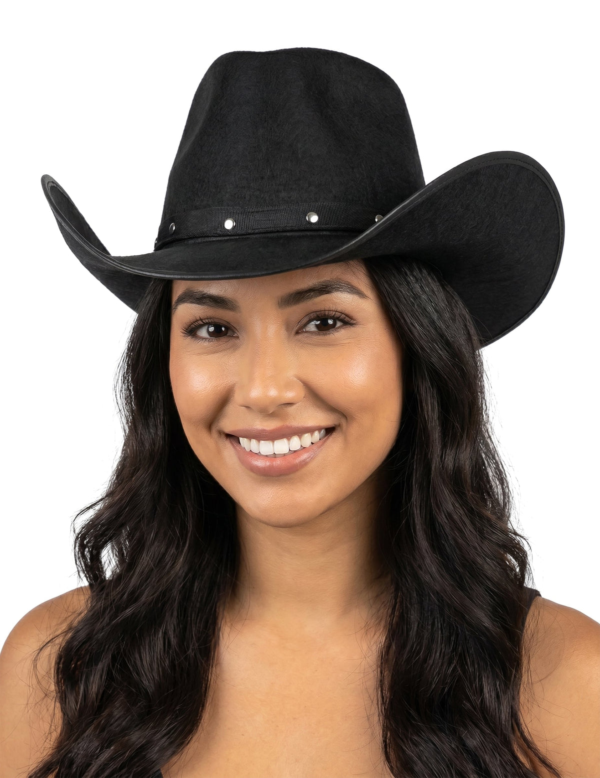 Chapéu preto de Cowboy para adulto