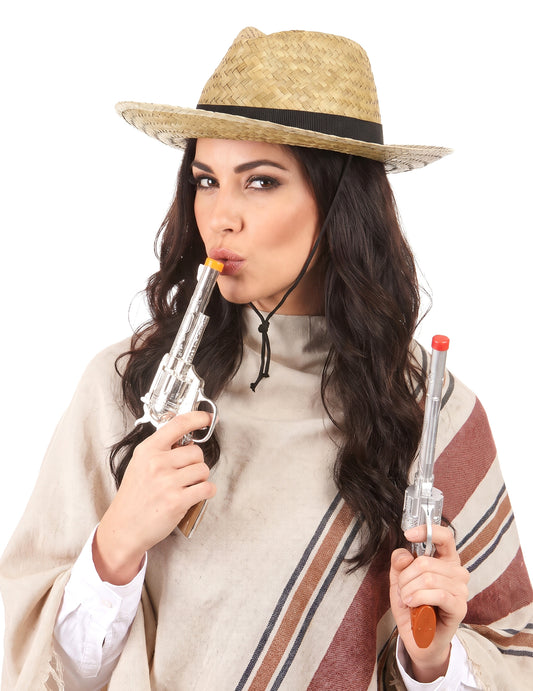 Chapéu Cowboy com fita preta adulto