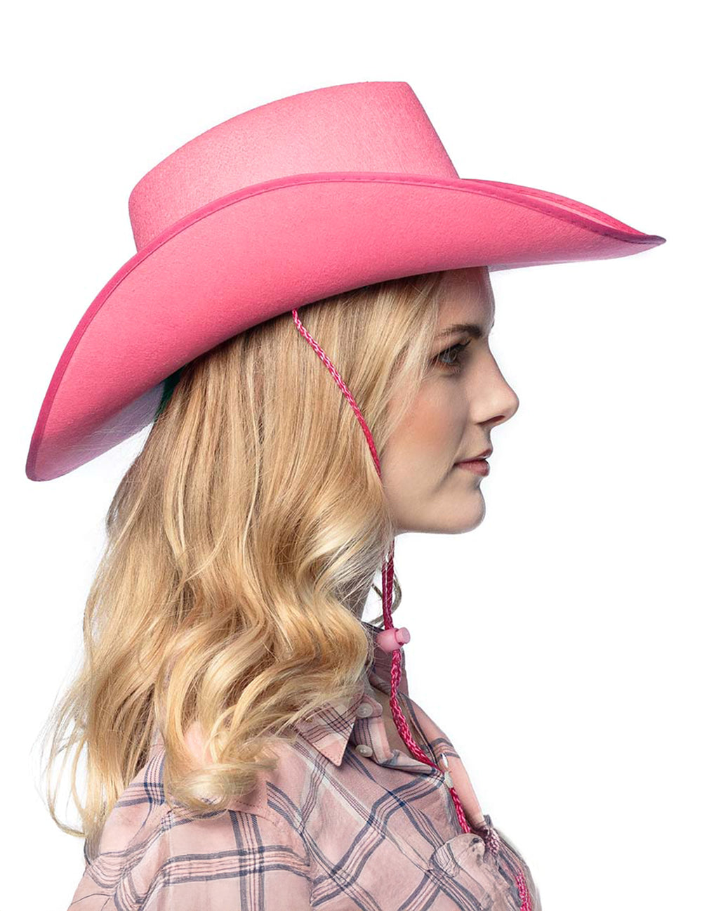 Vue de profil porté du chapeau de cowboy