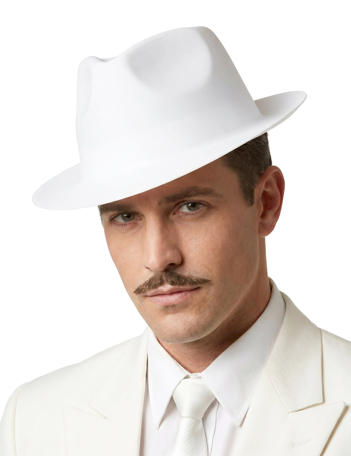 Chapéu branco de gangster para adulto
