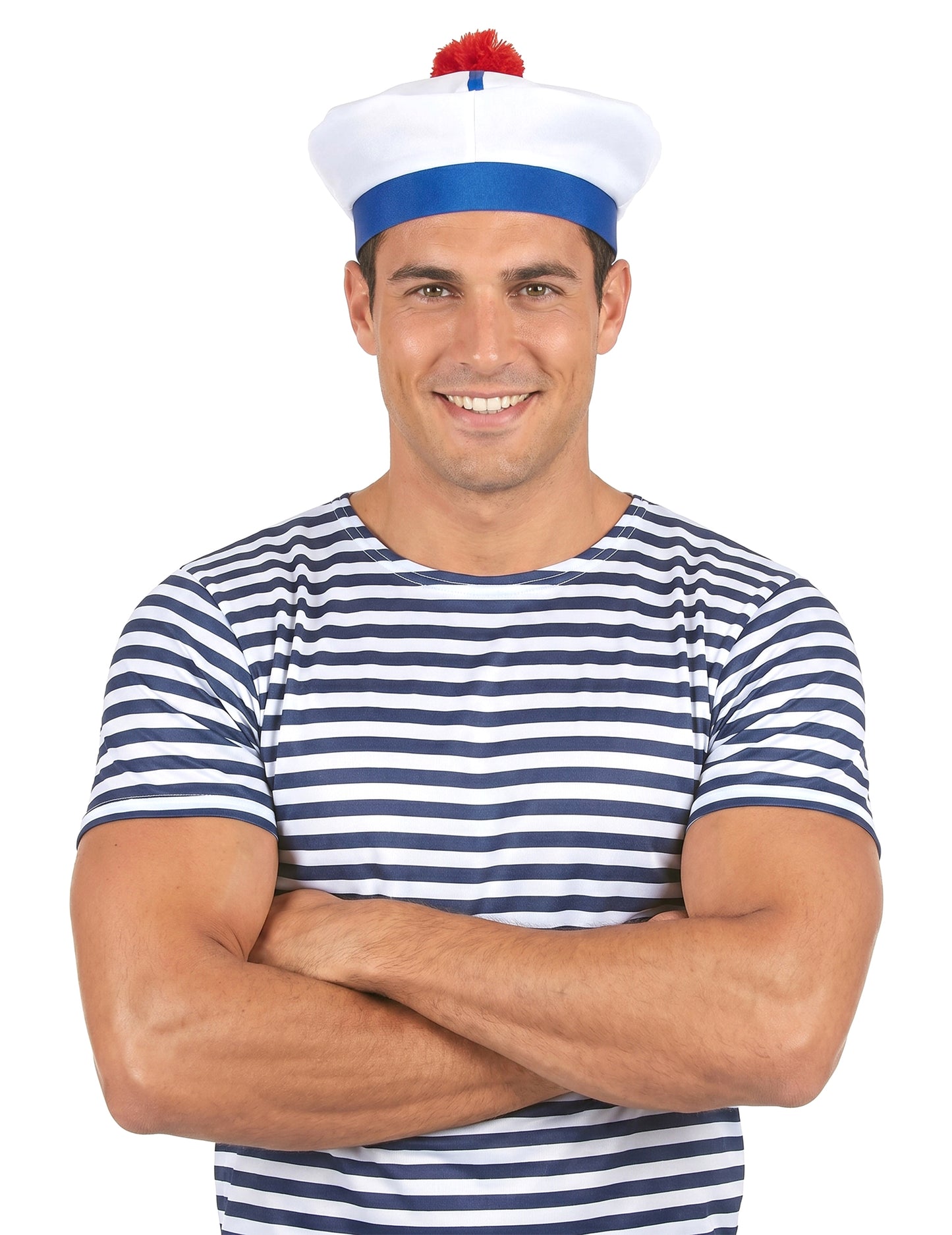 Chapéu marinheiro com pompom para adulto