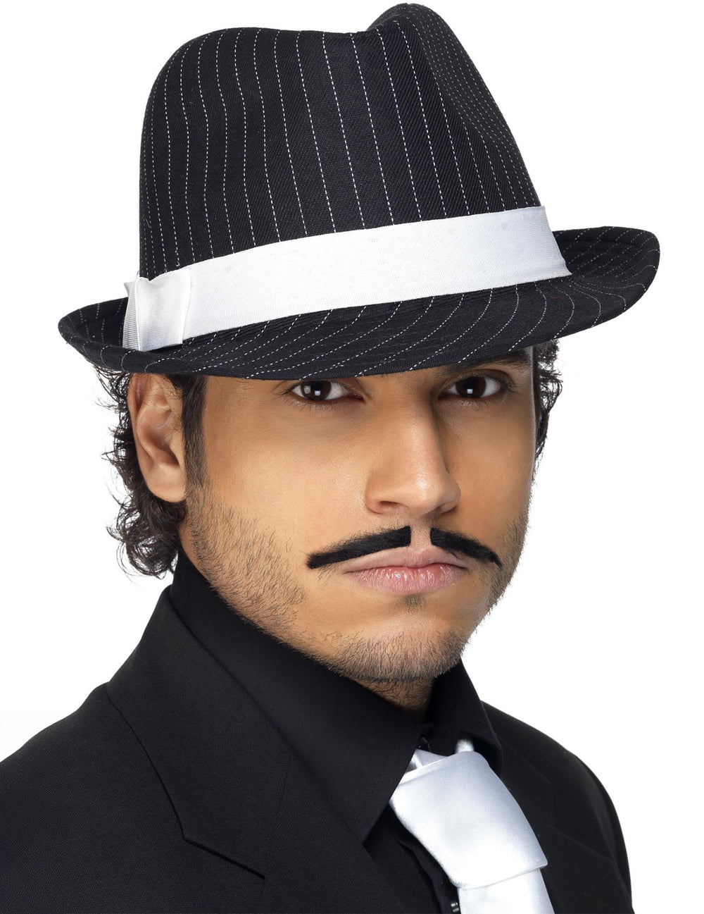 Vue de face du chapeau gangster pour adulte