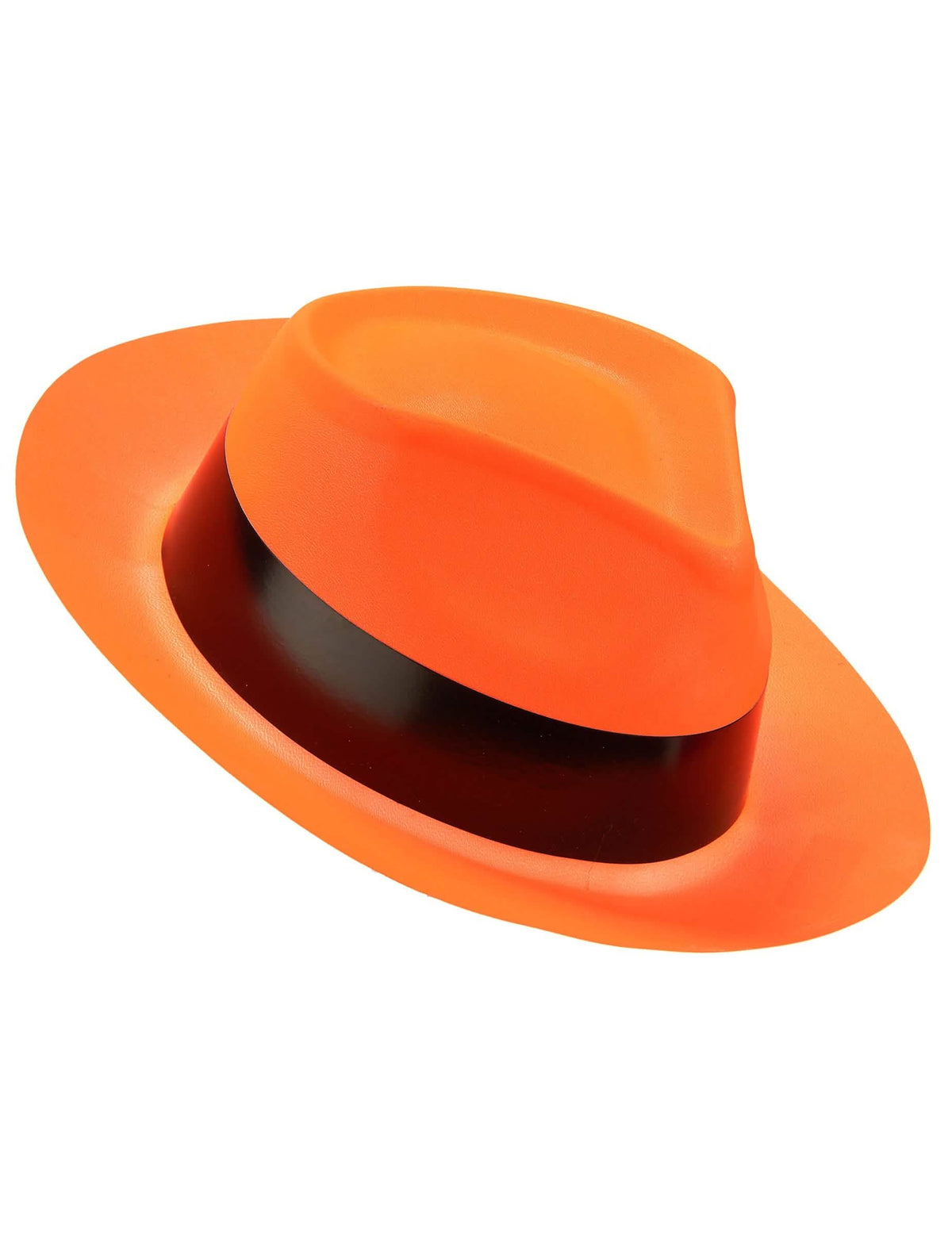 Chapéu gangster cor de laranja fluo adulto