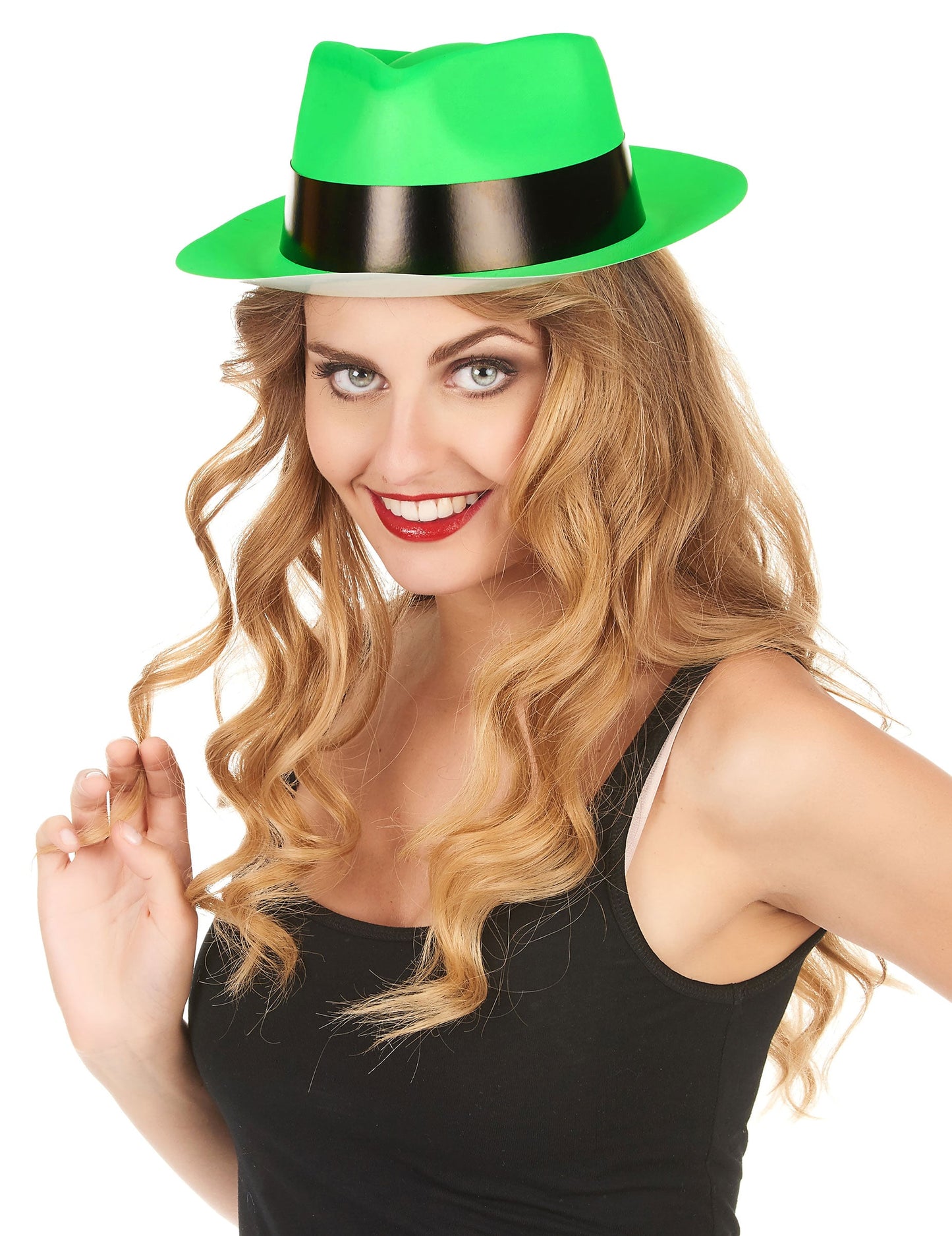 Vue de face du chapeau gangster pour adulte