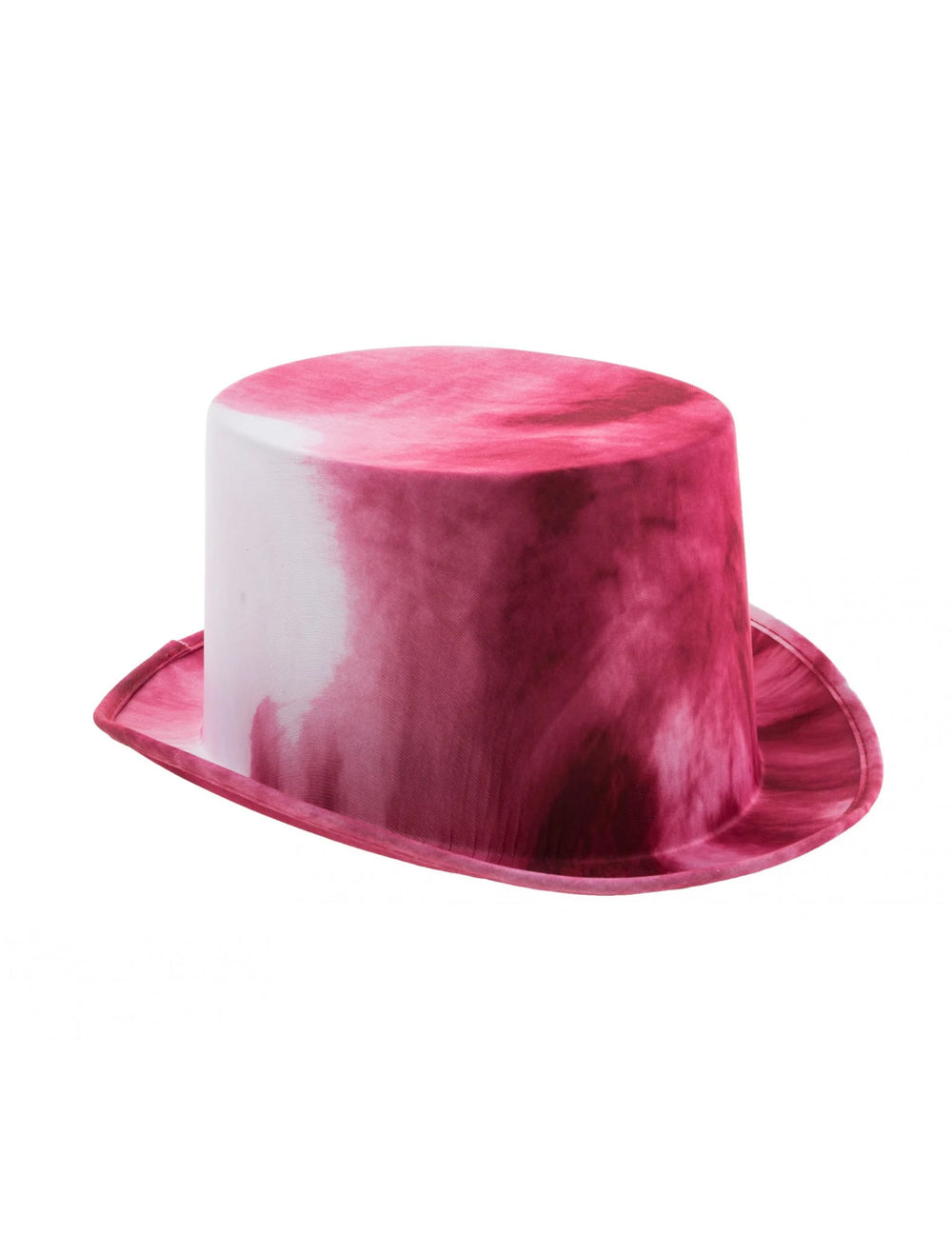 Chapeau haut de forme blanc ensanglanté pour adulte rouge et blanc