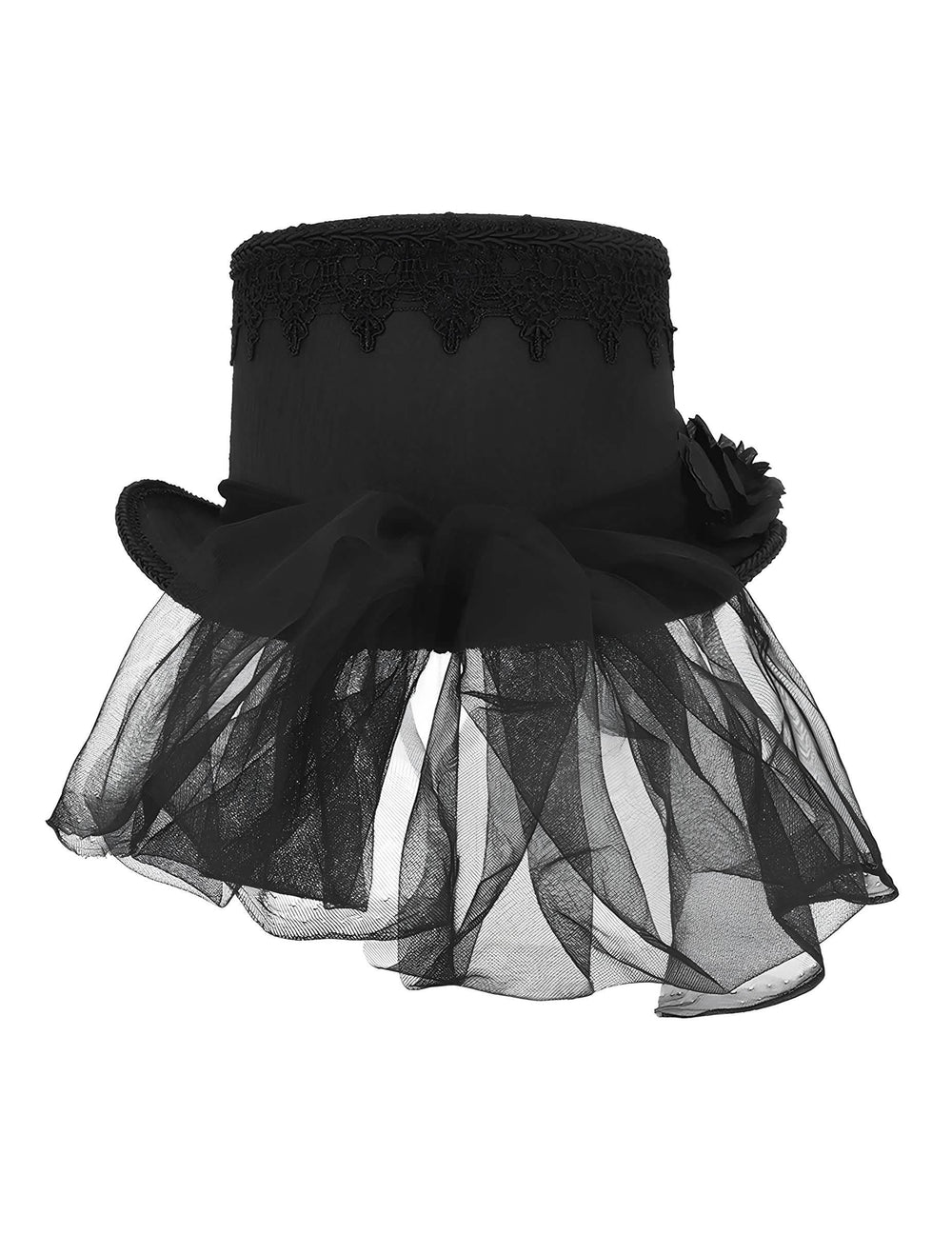 Vue de dos du Chapeau Haut de forme Gothique