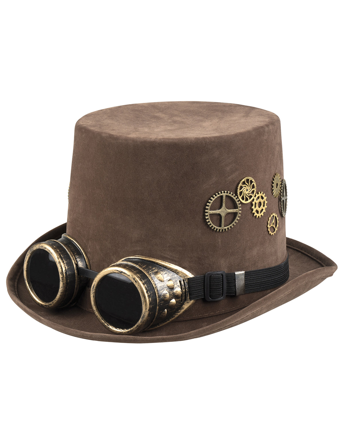 Vue de profil du chapeau haut de forme Steampunk