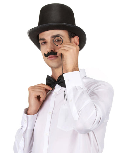 Chapeau haut de forme rétro pour adulte noir