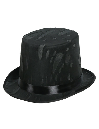 Vue de profil du chapeau haut de forme toile d'araignée