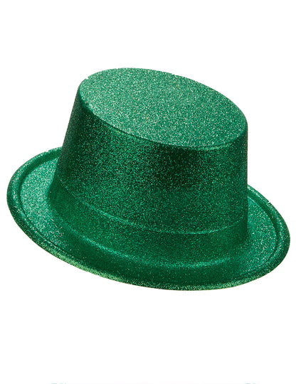 Chapéu alto de plástico verde brilhante adulto