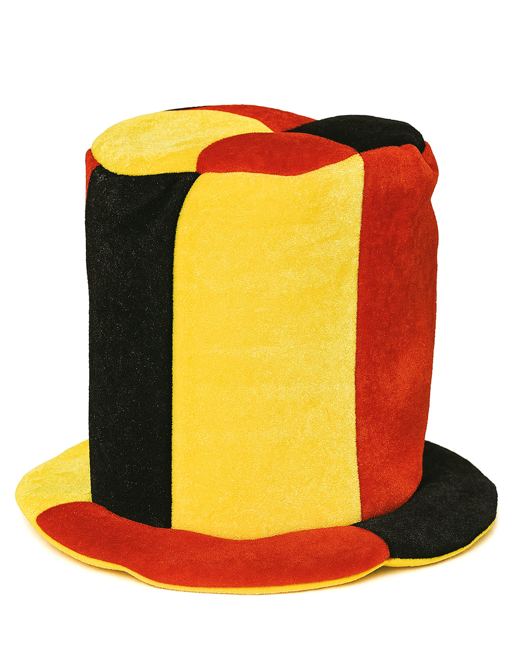 Vue de profil du chapeau haut de forme supporter Belgique