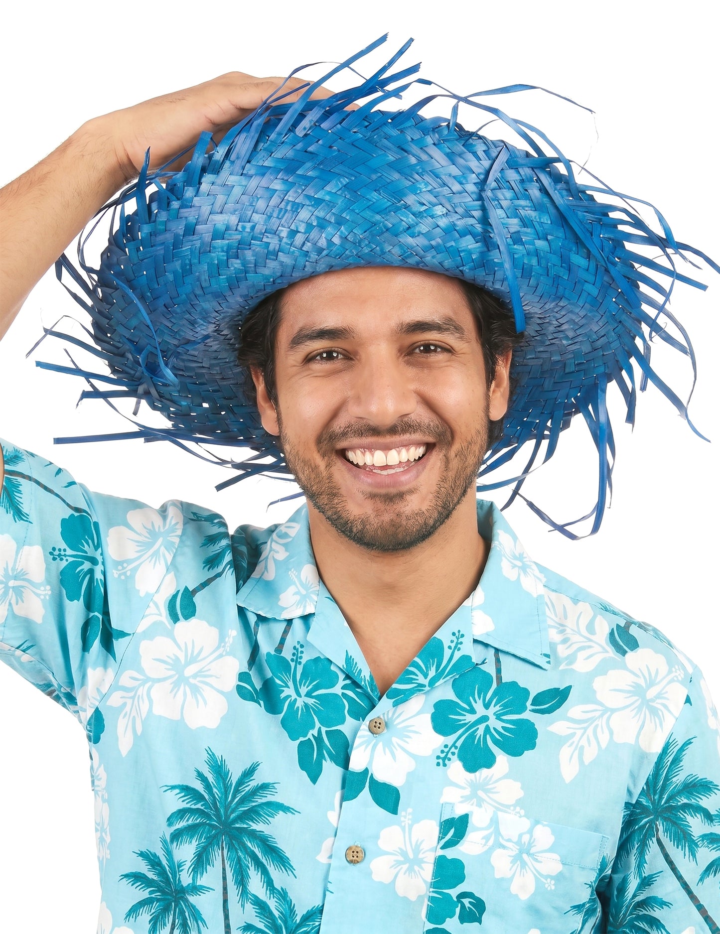 Chapeau Hawaï bleu adulte