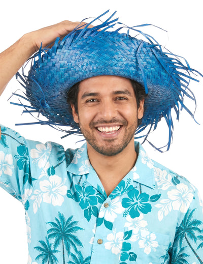 Chapéu Havaí azul adulto
