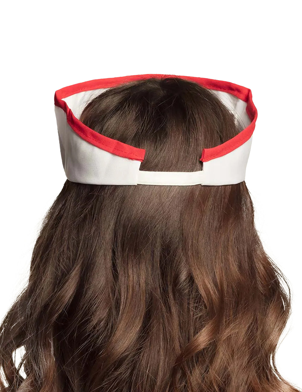 Vue de dos du chapeau infirmière pour femme