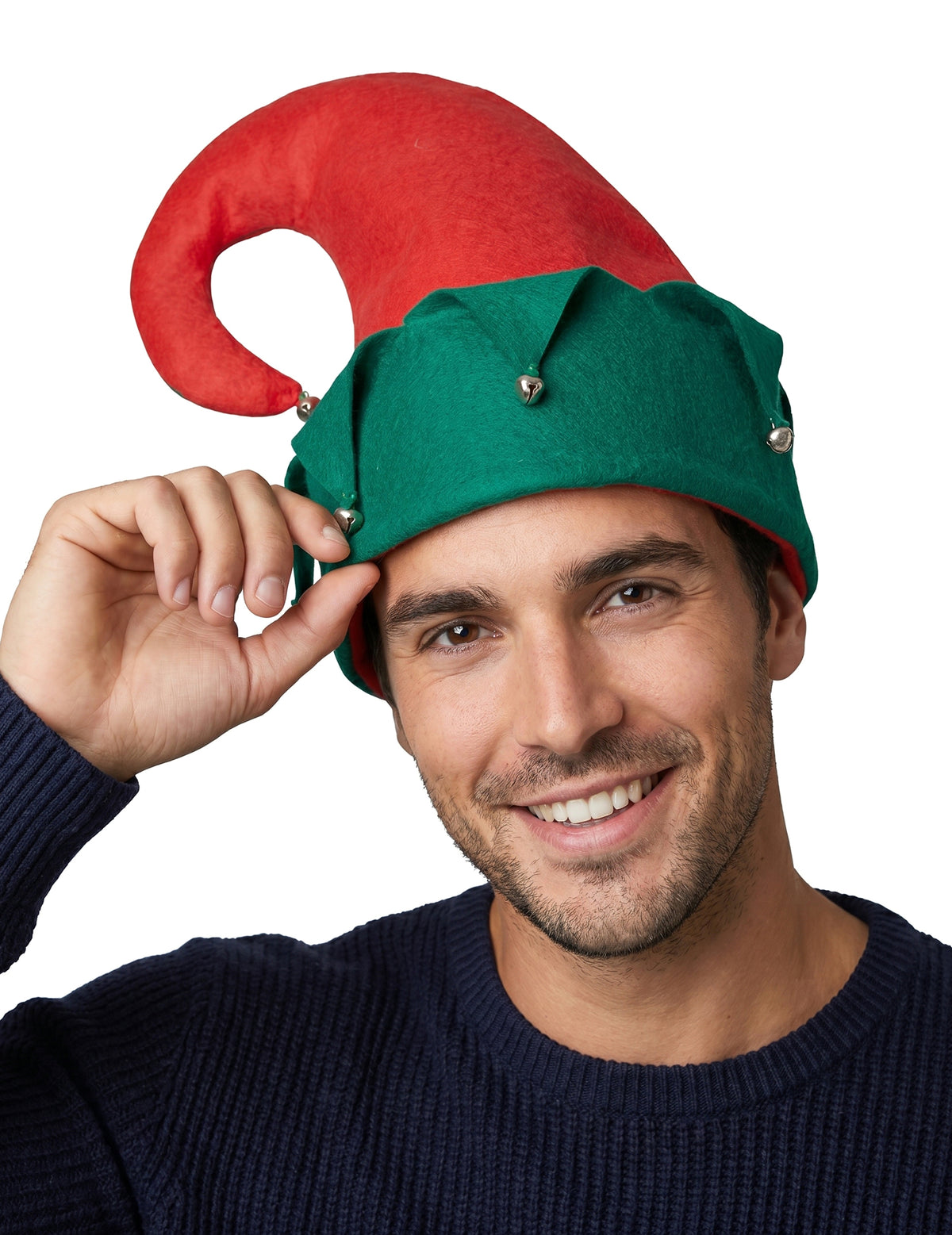 Gorro de duende com chocalhos Natal adulto