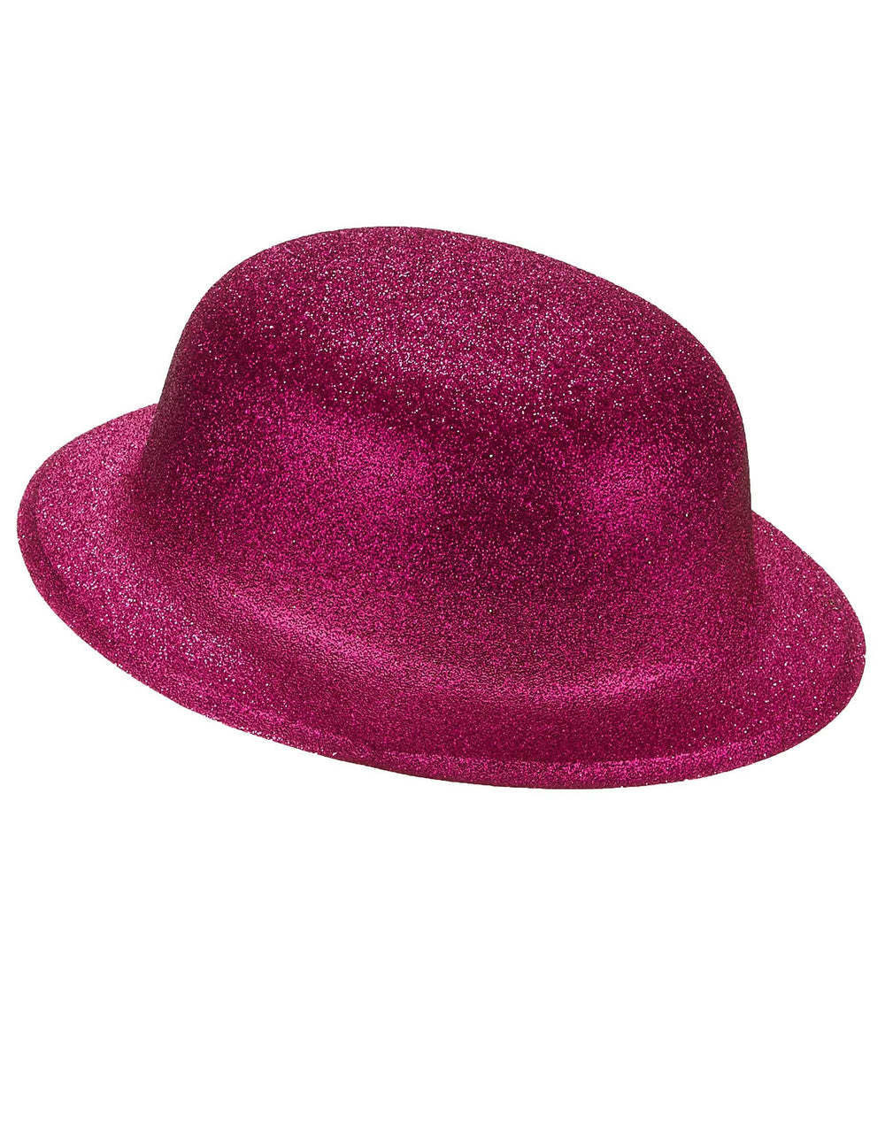 Vue de profil du chapeau melon pailleté pour adulte