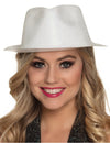 Chapeau pailleté pour adulte blanc