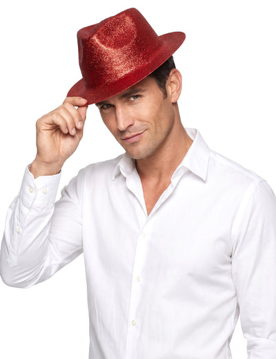 Chapéu vermelho brilhante adulto