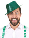 Chapéu brilhante verde adulto