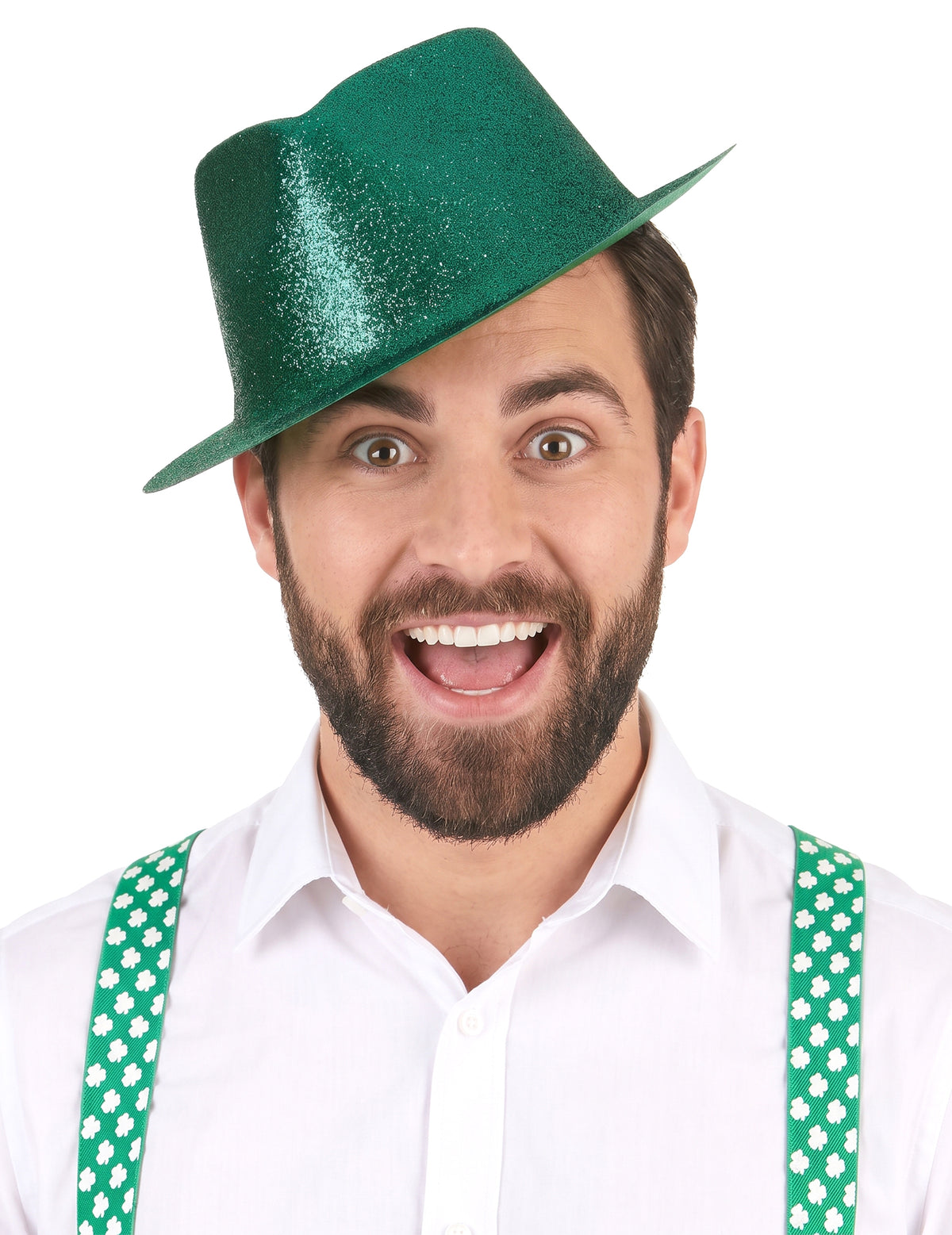 Chapéu brilhante verde adulto