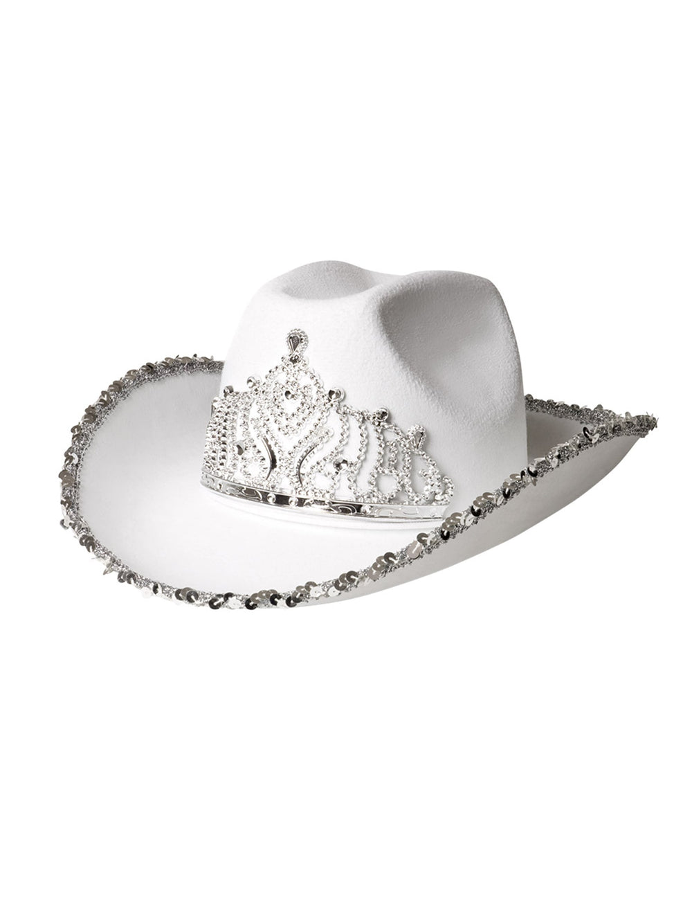 Vue de profil du chapeau princesse cowboy pour femme