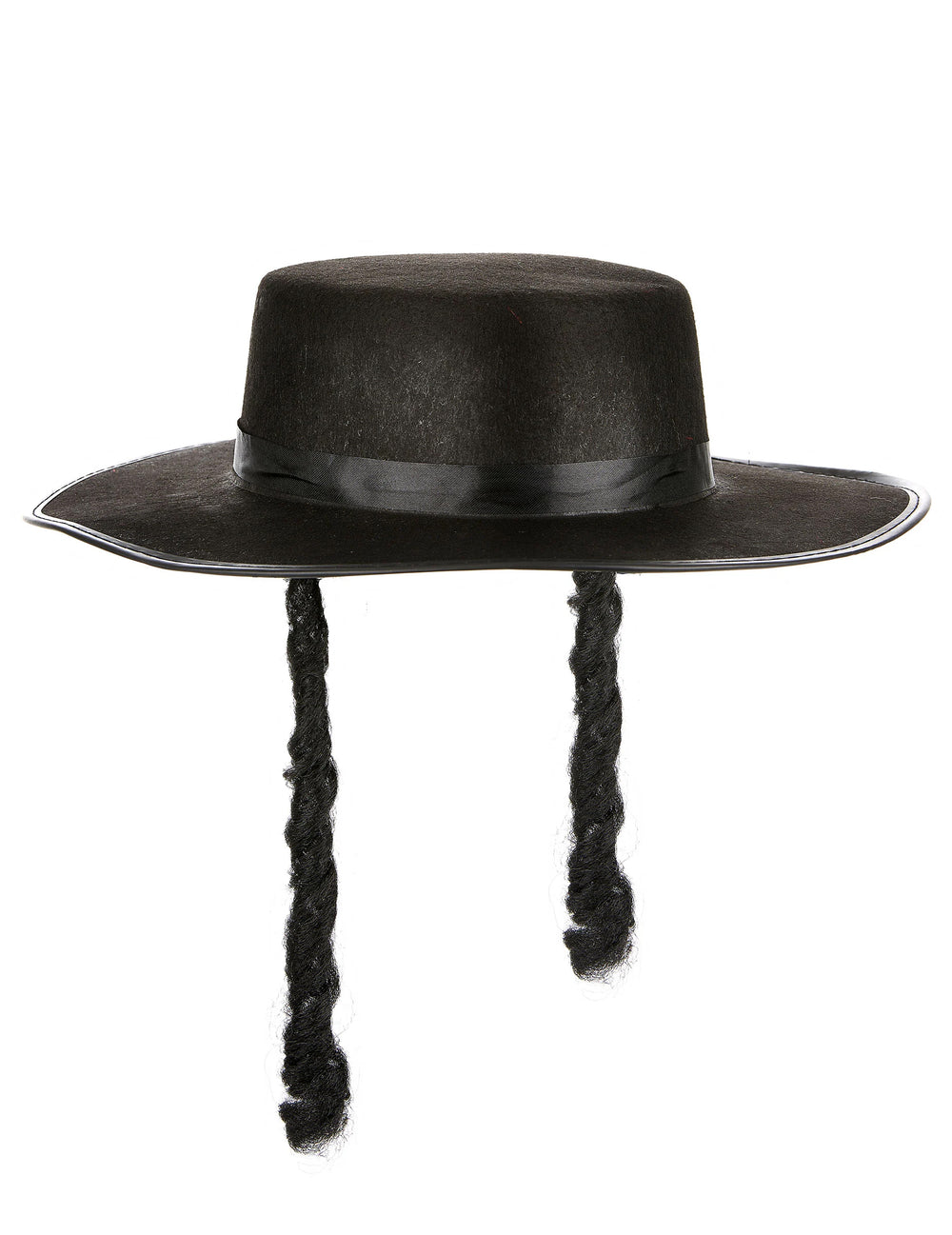 Vue de face du chapeau de rabbi pour adulte