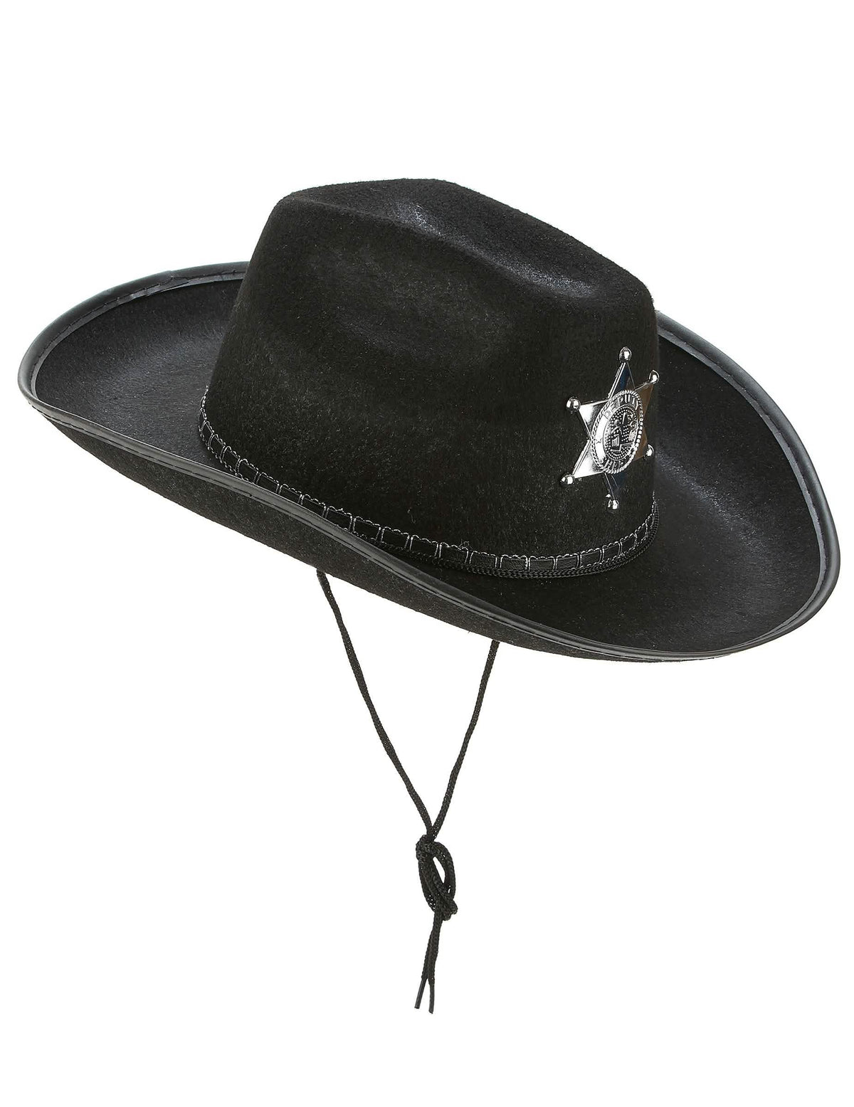 Chapéu xerife preto adulto