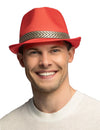 Chapéu borsalino disco vermelho para adulto